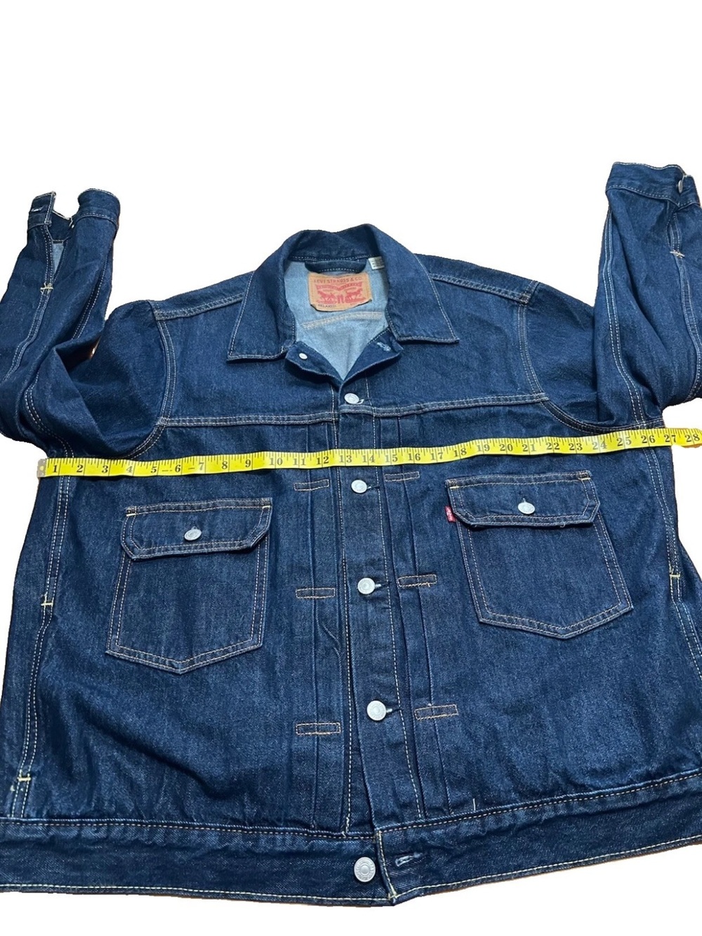 Levi's Type II Trucker Denim Jacket Dark Indigo A7632-0000 Men's XL Fits 2XL - Picture 5 of 9
